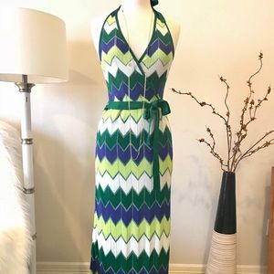 BCBG MazAzria Multi Colorored Knitted Maxi Dress